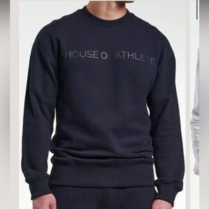 House Of Athlete Men’s Casual Black Relaxed Crew Logo Size XL